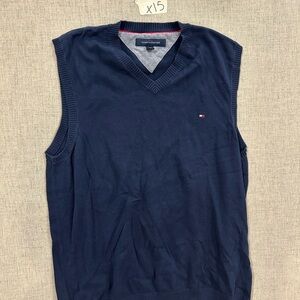 Tommy Hilfiger Men's Dark Blue V-Neck Sweater Vest